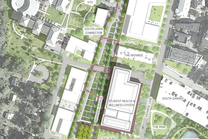 Architect's rendering aerial view of Brandon Avenue projects