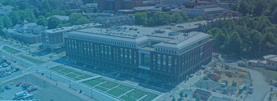 Aerial view of the Student Health and Wellness Center.