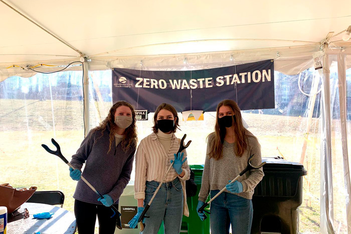 Established in Spring 2021, Zero Waste Ambassadors work to minimize waste by educating their peers on composting best practices.