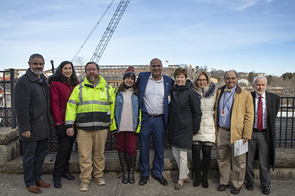 UVA officials at topping out ceremony