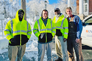 Employees Joe Bishop, Lance Gentry, Bobby Breckenridge and Gary Bickers performed snow removal duties in January 2022.