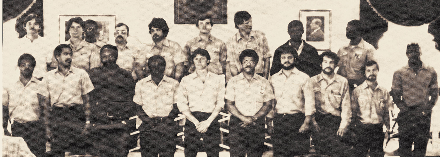 Historic photo of first class of apprentices