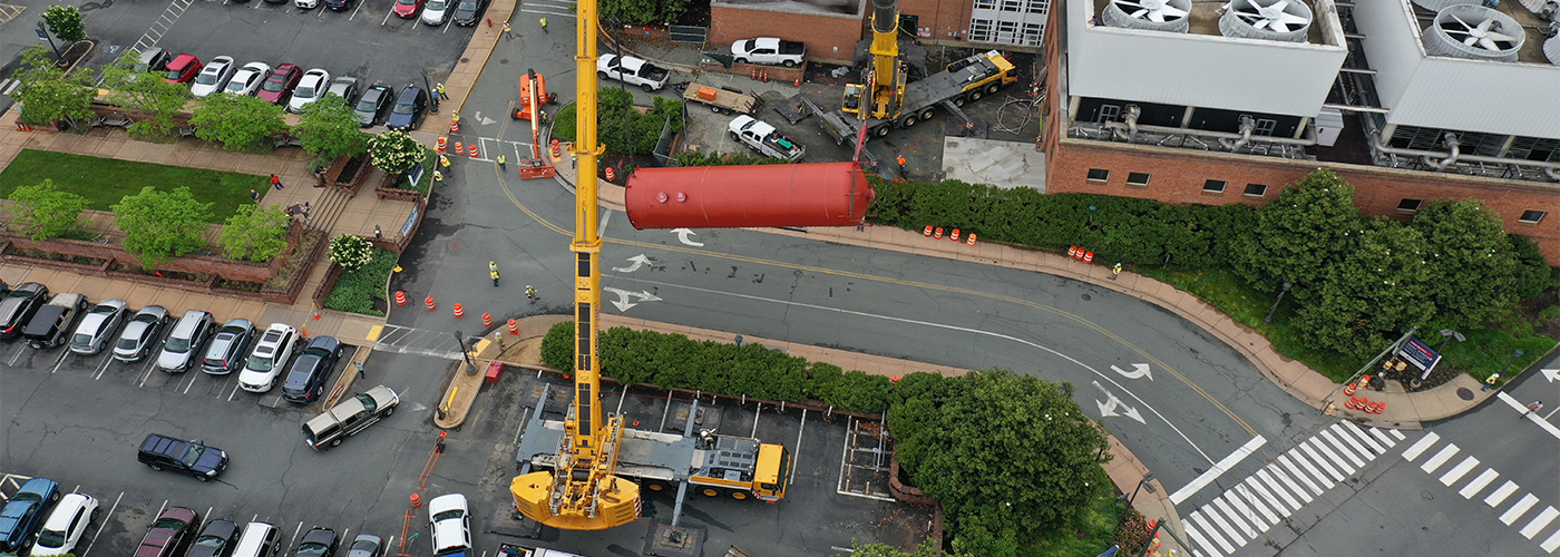 Installation of a storage tank